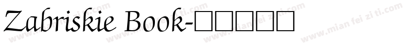 Zabriskie Book字体转换